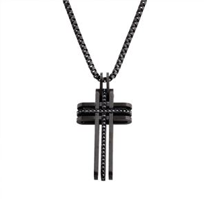 Swarovski（スワロフスキー） メンズコレクション 5070473 Bengal Cross Black クロスモチーフ クリスタル ペンダント ネックレス