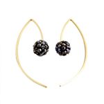 by boe（バイボー） E14mini-GF-PEWT Pewter Crystal Bead ミニ ワイヤーアーク クリスタル ワイヤー ピアス