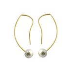 by boe（バイボー） E496-GF-MWP White Cotton pearl コットンパール ワイヤー ミニ ピアス