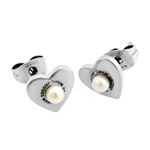 MARC JACOBS（マークジェイコブス） M0008660-066 Antique Silver Hearts Studs ロゴ パール ハート スタッド ピアス