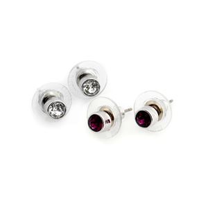 Swarovski（スワロフスキー） 5166043 Harley アメジスト/クリア クリスタル ピアス 2個（2ペア）セット