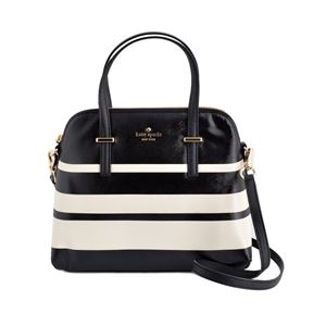 KATE SPADE（ケイトスペード） PXRU6432 67 Black/Cement 2WAY ショルダー ハンドバッグ Cedar Street Stripe Maise