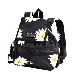 KATE SPADE（ケイトスペード） PWRU4828 5 Black Falling Daisies デイジープリント ナイロン リュックサック バックパック Clark Court Nylon Matty