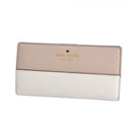 KATE SPADE（ケイトスペード） PWRU3905 174 Crisp Linen/Cement 背面ファスナー小銭入れ付 二つ折り長財布 Cedar Street Stacy