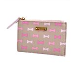 KATE SPADE（ケイトスペード） PWRU4762 929 Crisp Linen/Carousel Pink リボンプリント キーリング付コインケース Bow Tile Cori