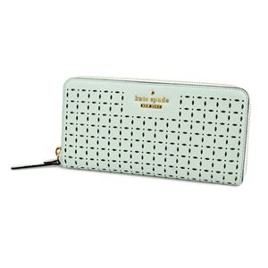 KATE SPADE（ケイトスペード） PWRU4879 380 Mint Splash ダイヤ型 カットアウトデザイン ラウンドファスナー長財布 Milton Lane Lacey
