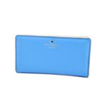 KATE SPADE（ケイトスペード） PWRU4939 484 Alice Blue/Cement バイピング バイカラー 背面ファスナー小銭入れ＆定期入れ付 二つ折り長財布 Cobble Hill Stacy