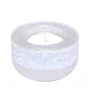 Swarovski（スワロフスキー） 5135772 Shimmer Tea Light White クリスタルロック ティーライト キャンドルホルダー ホワイト