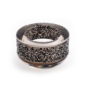 Swarovski（スワロフスキー） 5108876 Shimmer Tea Light Grey クリスタルロック ティーライト キャンドルホルダー グレー