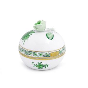 Herend（ヘレンド） AV 6033009 アポニー・グリーン マルボンボン ローズ ボックス 小物入れ APPONYI VERT