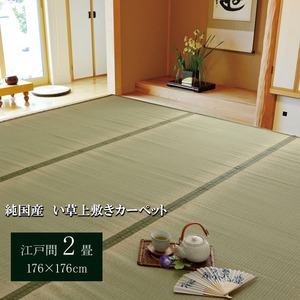 純国産/日本製 双目織 い草上敷 『草津』 江戸間2畳（約176×176cm）