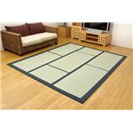 純国産/日本製 い草カーペット 『F蔵』 ブルー 約200×250cm（裏：ウレタン張り）