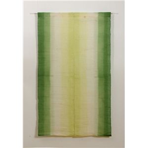 本麻100%使用 手織りのれん 『るり 麻暖簾』 グリーン 85×150cm