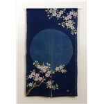 本麻100%使用 手描きのれん 『桜花 麻暖簾』 85×150cm