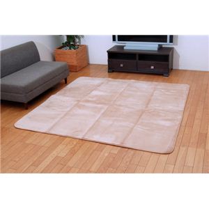 三菱レイヨン ルネス使用カーペット 『シルフィア』 ベージュ 185×185cm 正方形（吸湿発熱、抗菌防臭、消臭）