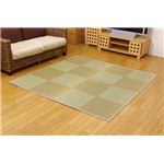 純国産/日本製 い草花ござ 『ウォンツ』 ベージュ 江戸間10畳（約352×435cm）