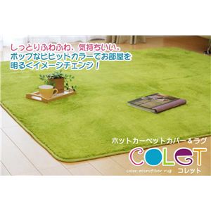 長毛サンゴマイヤー ホットカーペット対応ラグ 『コレット』 ベージュ 200×250cm