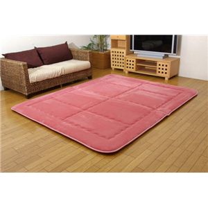 国産（日本製）固綿40mm使用 フランネル生地 ふっくら敷 『スムースF敷』 ローズ 190×240cm 長方形