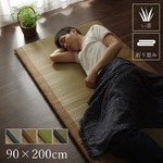 純国産/日本製 固わた40mm入りい草マット 『ノア40 Sらくらく』 ブルー 約90×200cm