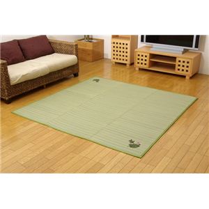 い草ラグカーペット 夏用 『ふっくらい草刺繍ラグ 夏用 リゾート』 約180×240cm（中：ウレタン）