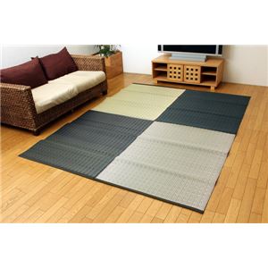 純国産/日本製 掛川織 い草ラグカーペット 夏用 『novel』 グレー 約191×250cm