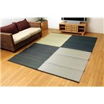 純国産/日本製 掛川織 い草ラグカーペット 夏用 『novel』 グレー 約191×250cm
