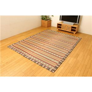 い草ラグカーペット 夏用 『Fサティス』 グレー 約191×250cm（裏：ウレタン10mm）