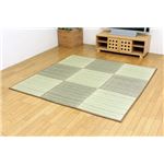 ウレタン8mm入り い草ラグカーペット 夏用 『F×ライト』 ブラウン 約190×190cm 正方形