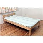 吸水速乾 ポコポコ調 敷パッド 『そよ風』 ブルー シングル 100×205cm