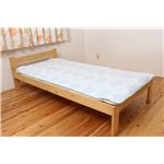 ガーゼ使用 ポコポコ調 敷パッド 『オーナメント』 ブルー ダブル 140×205cm 綿100%