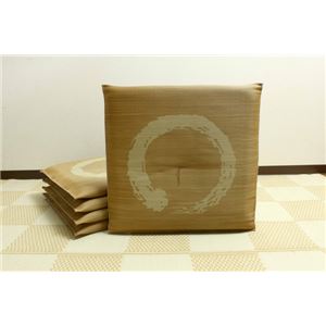 純国産/日本製 捺染返し い草座布団 『大関 5枚組』 ブラウン 約55×55cm×5P