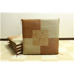 純国産/日本製 捺染返し い草座布団 『草美（くさび） 5枚組』 ブラウン 約55×55cm×5P