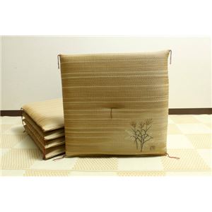 純国産/日本製 捺染返し い草座布団 『薄（すすき） 5枚組』 約55×55cm×5P