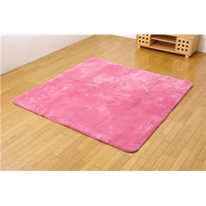 ボリュームタイプ ラグカーペット 『MA×コレットCE』 ローズ 185×185cm 正方形（中材：ウレタン18mm）