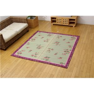 純国産/日本製 袋織 い草ラグカーペット 夏用 『桜吹雪』 約176×230cm