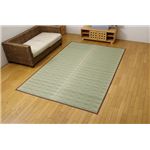 い草花ござ カーペット 『アロマ』 ブラウン 江戸間3畳（約174×261cm）