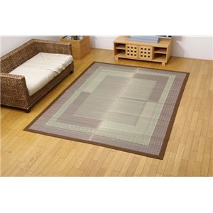 い草ラグカーペット 夏用 『D×ゼウスNF』 約191×250cm（裏：不織布）