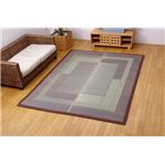 ウレタン8mm入り い草ラグカーペット 夏用 『F×ゼウス』 ブラウン 約191×250cm