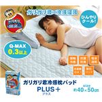 冷感 枕パッド 洗える 『ガリガリ君 プラス』 40×50cm（中綿=抗菌・防臭）