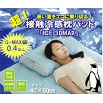 超接触冷感 枕パッド 洗える 『ICE 3DMAX』 ブルー 40×50cm