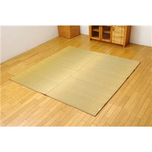 純国産 無地カラーい草ラグカーペット 夏用 『Fプラード』 ベージュ 190×190cm