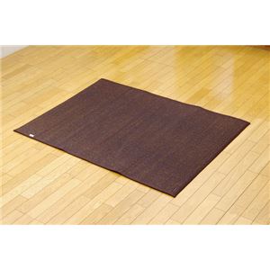 純国産 無地カラーい草ラグカーペット 夏用 『Fプラード』 ブラウン 95×130cm