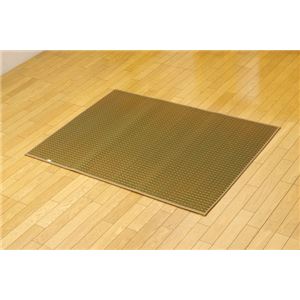 純国産 シンプルい草ラグカーペット『Fリブロ』 グリーン 190×250cm