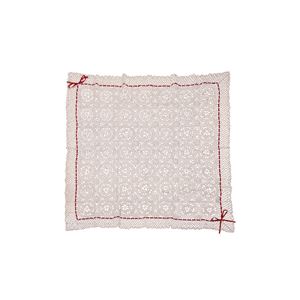 手編み こたつ用上掛けカバー（サロン）単品 『エミリア』 アイボリー 110×110cm