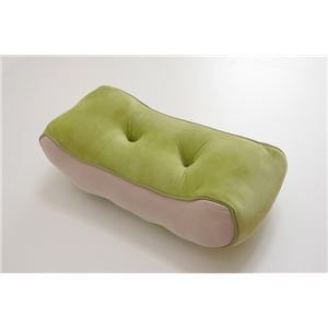 クッション 低反発 使用 腰当て マイクロファイバー 無地 『ルナ 腰当』 グリーン 約42×20cm