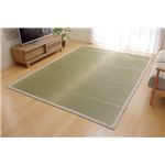 純国産 い草ラグカーペット 夏用 『F）MUKU』 約191×191cm（麻）