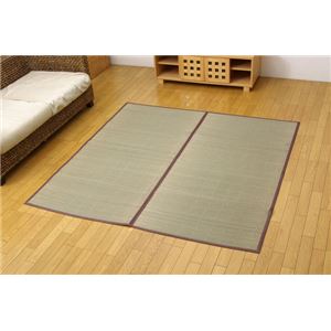い草花ござカーペット 『DXアロマ 裏貼CP』 江戸間2畳（174×174cm） （裏：不織布）