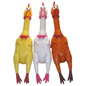 大声で鳴くニワトリ（shrilling chicken）43cm ホワイト
