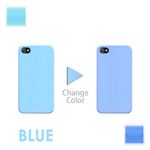 iphone4／4S用色が変わるケース ブルー