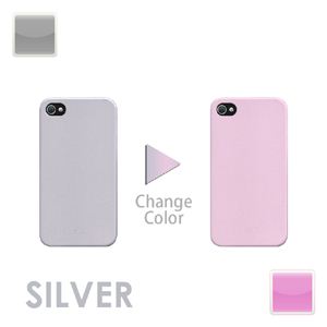 iphone4／4S用色が変わるケース シルバー